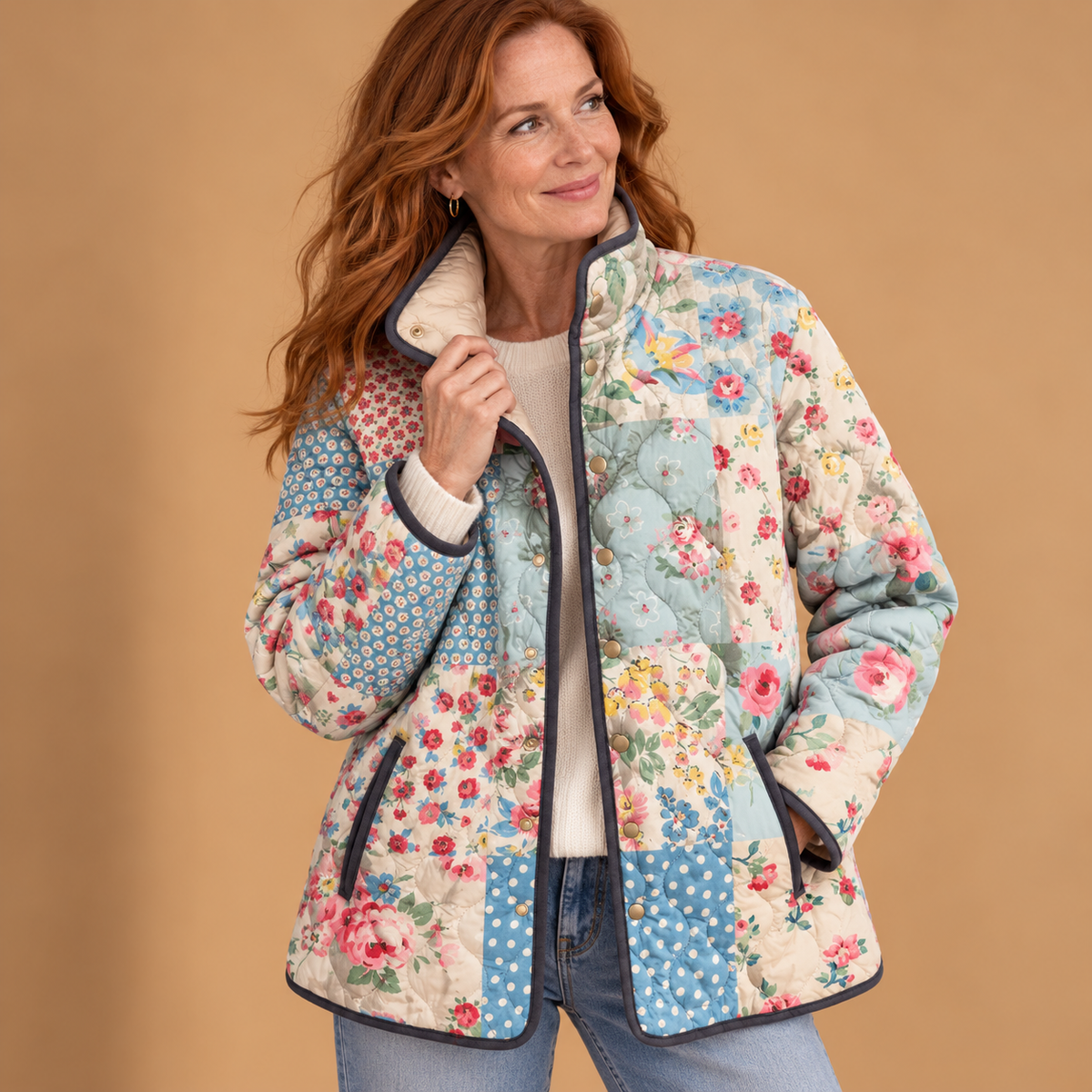 Zarae | Charming Floral Quilted Jacket for Women