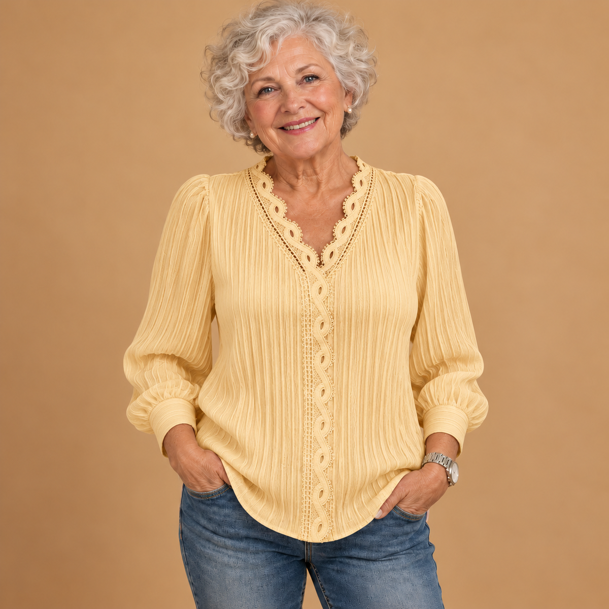 Andrea | Elegant Pullover Blouse