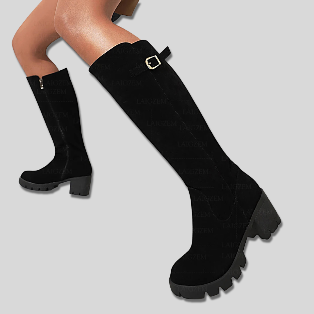 Calista - Suede Knee High Boots
