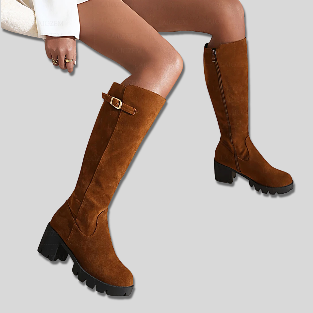 Calista - Suede Knee High Boots
