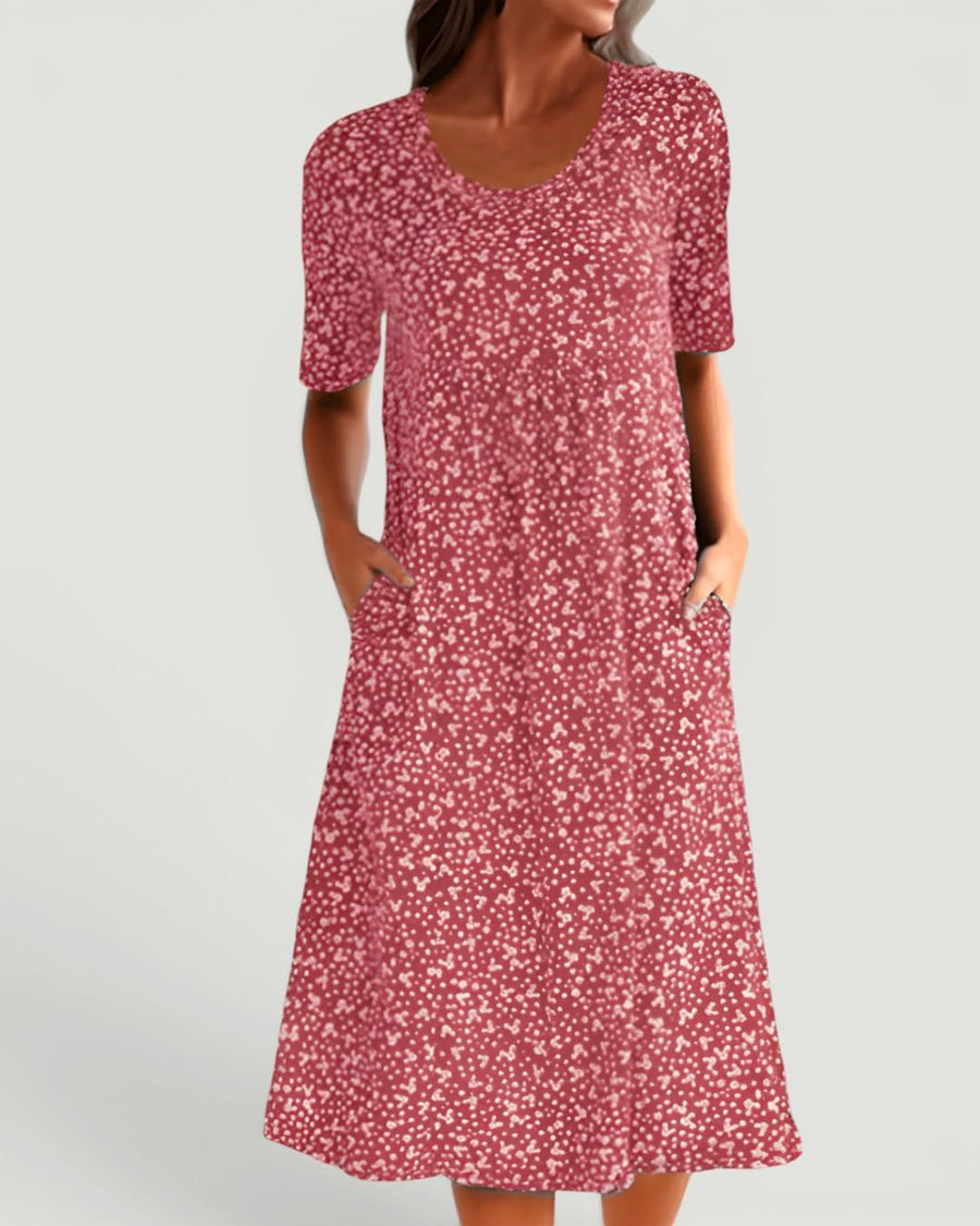 Qahira™  Casual Round Neck Dress