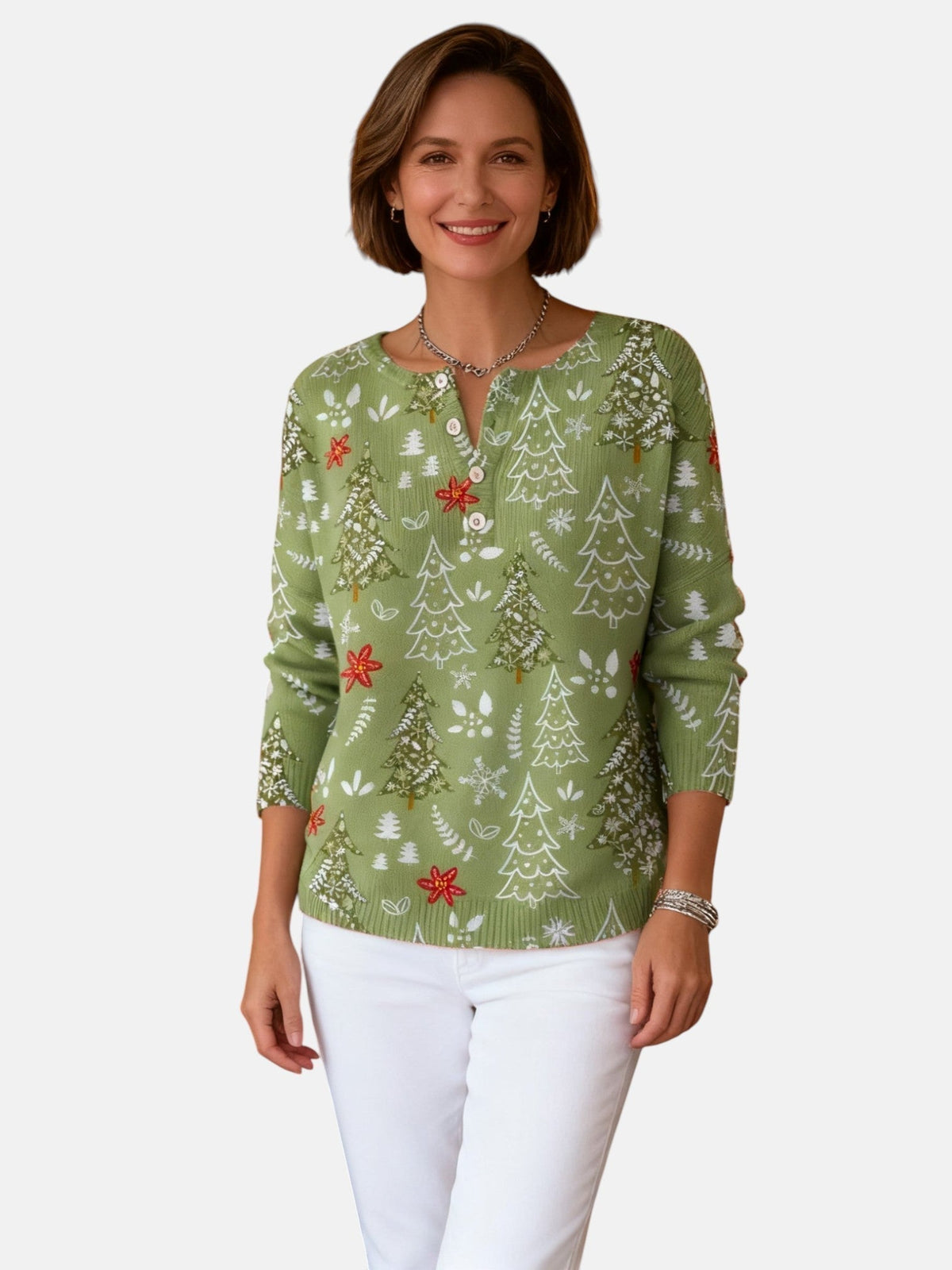 Sofie | Christmas Jumper with Buttons