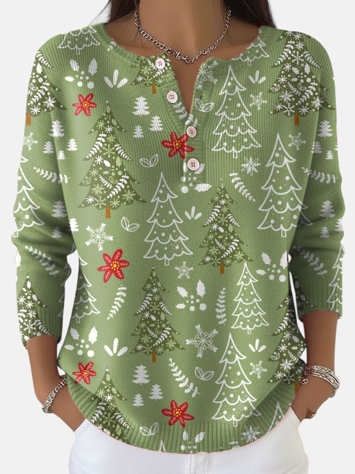 Sofie | Christmas Jumper with Buttons