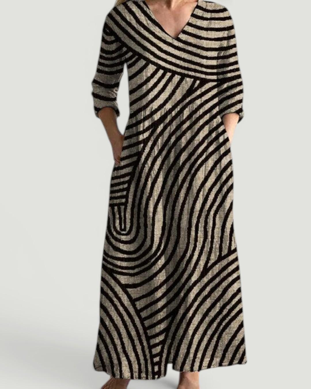 Emberly™ Vintage Striped Dress