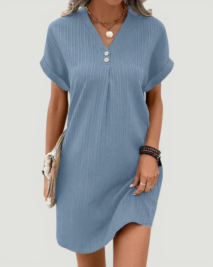 Elaine™  Elegant V-Neck Midi Dress