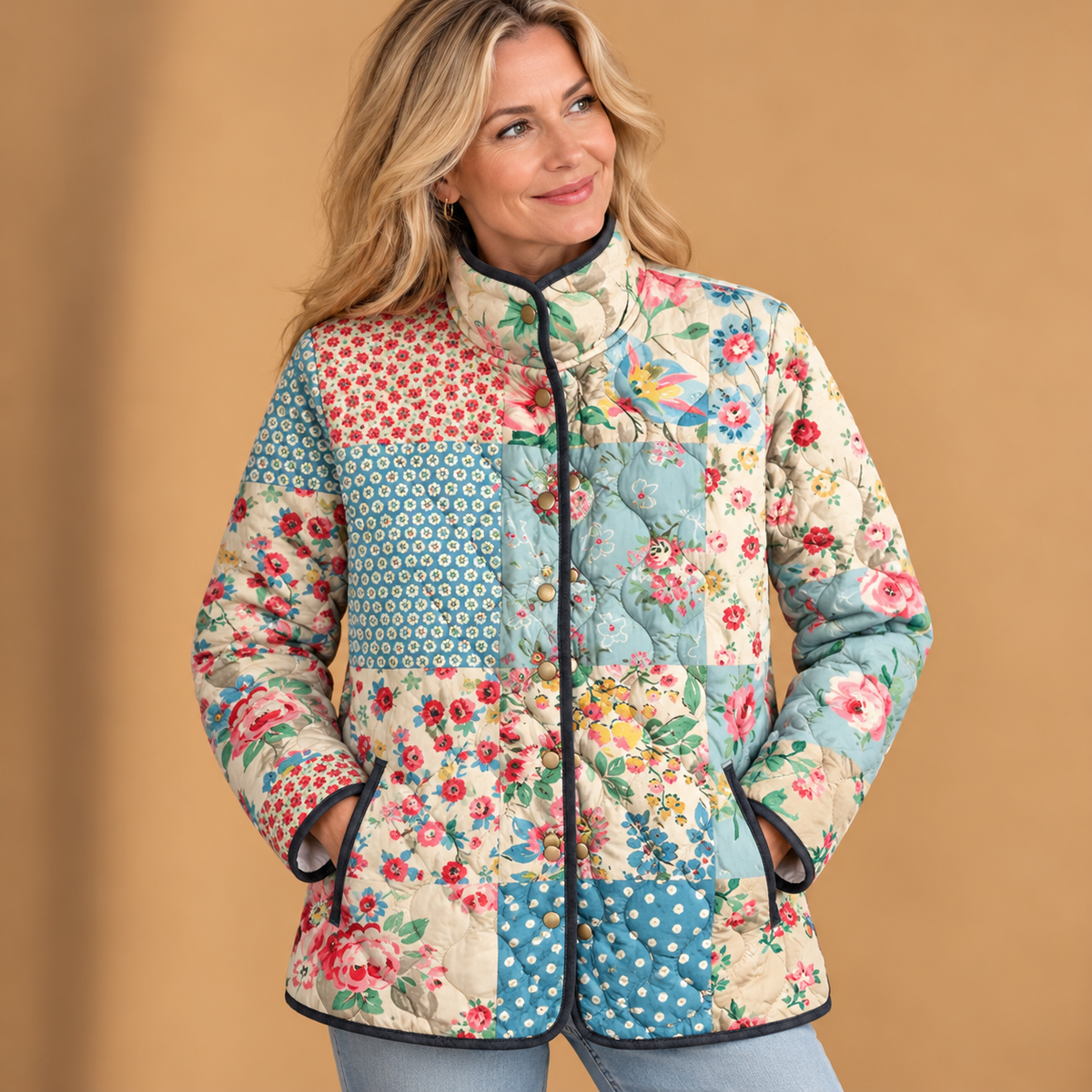 Liora | Charming Floral Quilted Jacket