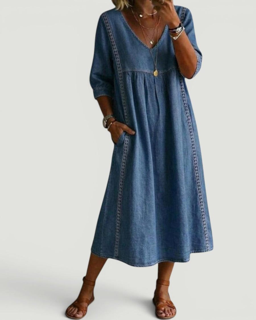 Esther™ Elegant Denim Dress