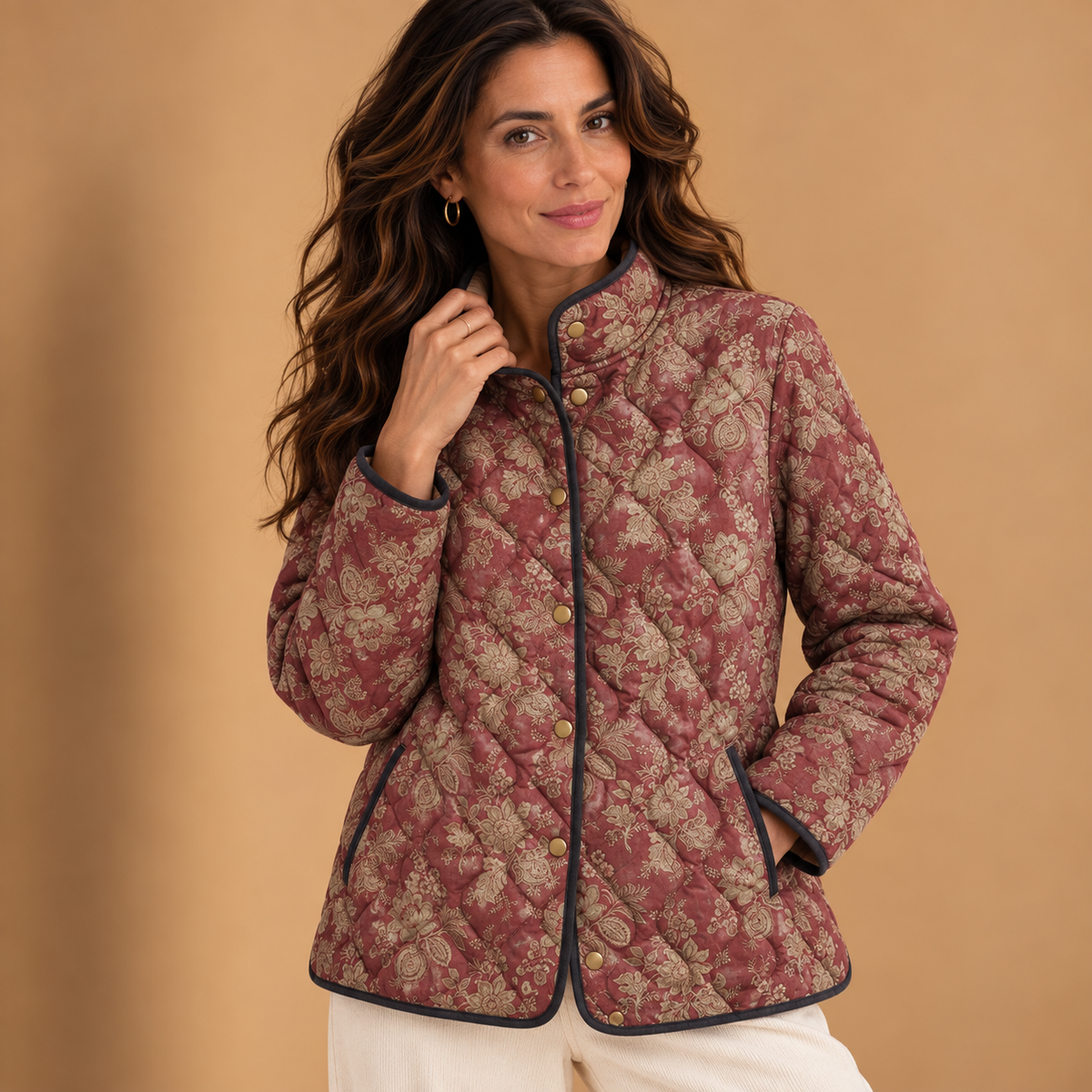 Corinne | Retro Floral Print Jacket
