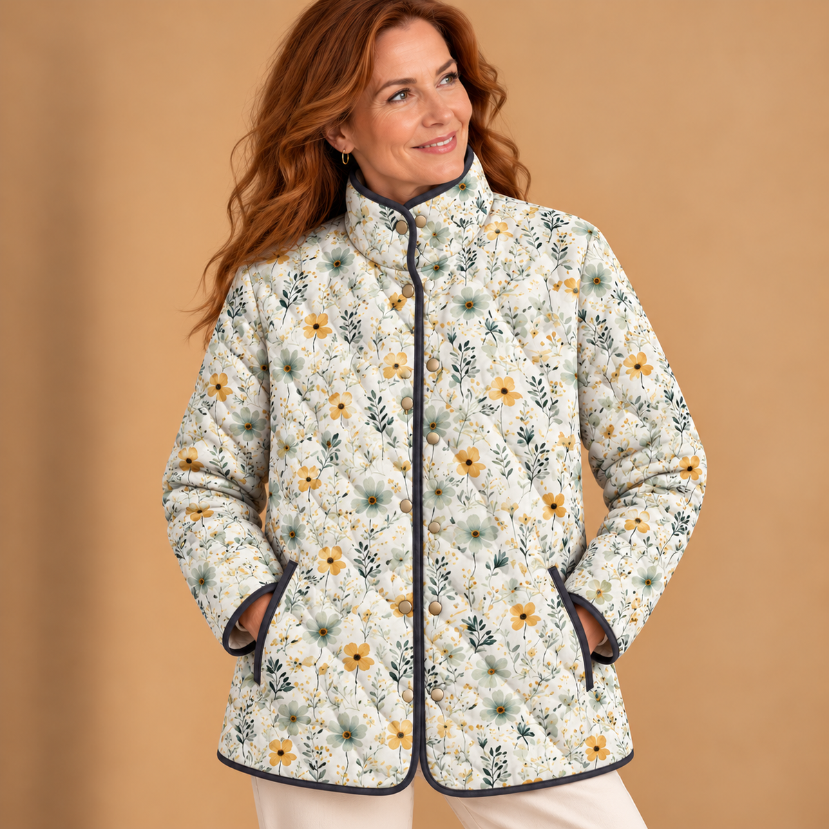 Nola | Delightful Floral-Printed Quilted Jacket