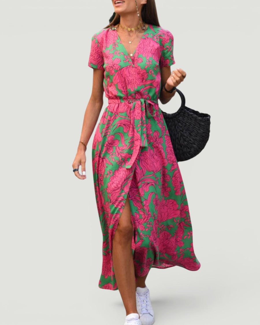 Flossie™ Chic Waist-Defining Dress