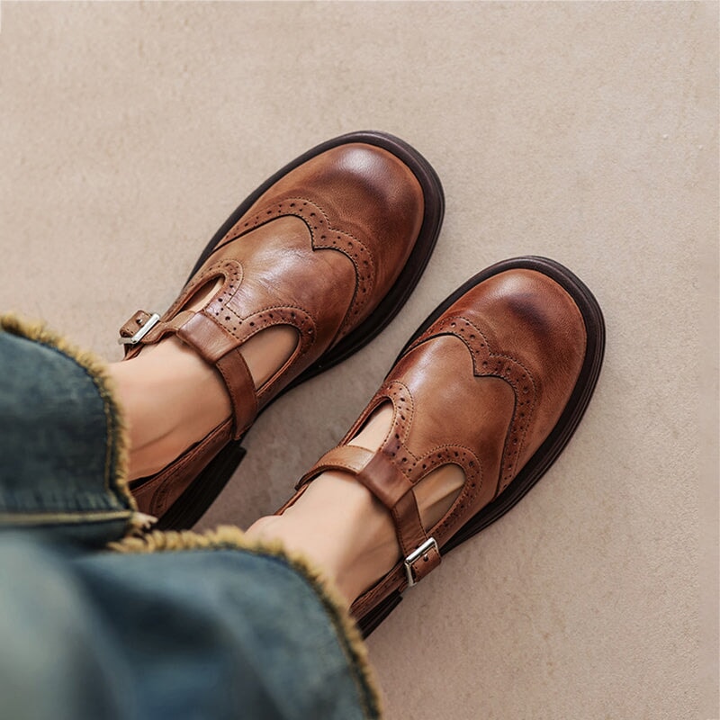 Risla™ | Leather Mary Janes