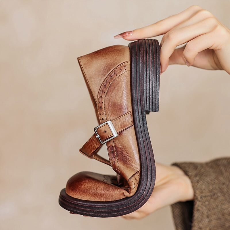 Risla™ | Leather Mary Janes